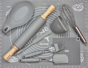 Silikoninis virtuvės įrankių rinkinys, 8 vnt kaina ir informacija | Virtuvės įrankiai | pigu.lt