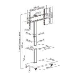 Подставка для ТВ TM Electron 37"-75" 40 kg цена и информация | Кронштейны и крепления для телевизоров | pigu.lt