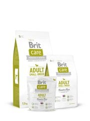 Сухой корм для собак маленьких пород Brit Care Adult Small Breed Lamb & Rice с ягнятиной и рисом, 7,5 кг цена и информация | Сухой корм для собак | pigu.lt