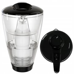 LED stiklo filtro ąsotis 2 l juodas цена и информация | Фильтры для воды, чистящие устройства | pigu.lt