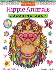 Hippie Animals Coloring Book цена и информация | Книги о питании и здоровом образе жизни | pigu.lt