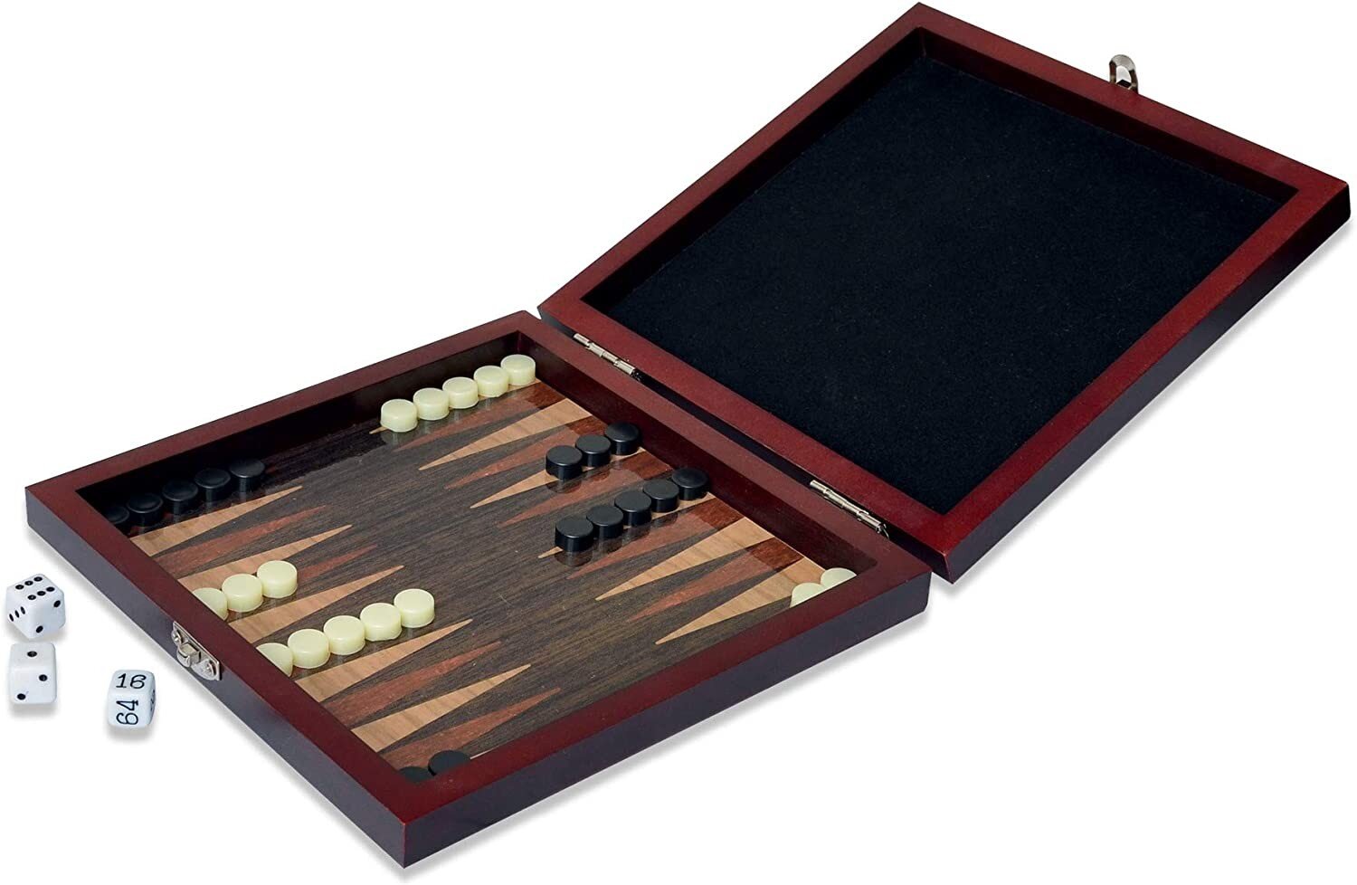 Stalo žaidimas Backgammon Deluxe Travel, EN цена и информация | Stalo žaidimai, galvosūkiai | pigu.lt