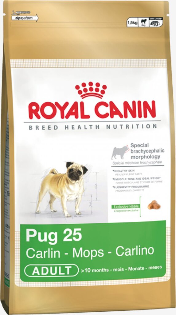 Royal Canin Pug Adult šunims, 0,5 kg цена и информация | Sausas maistas šunims | pigu.lt