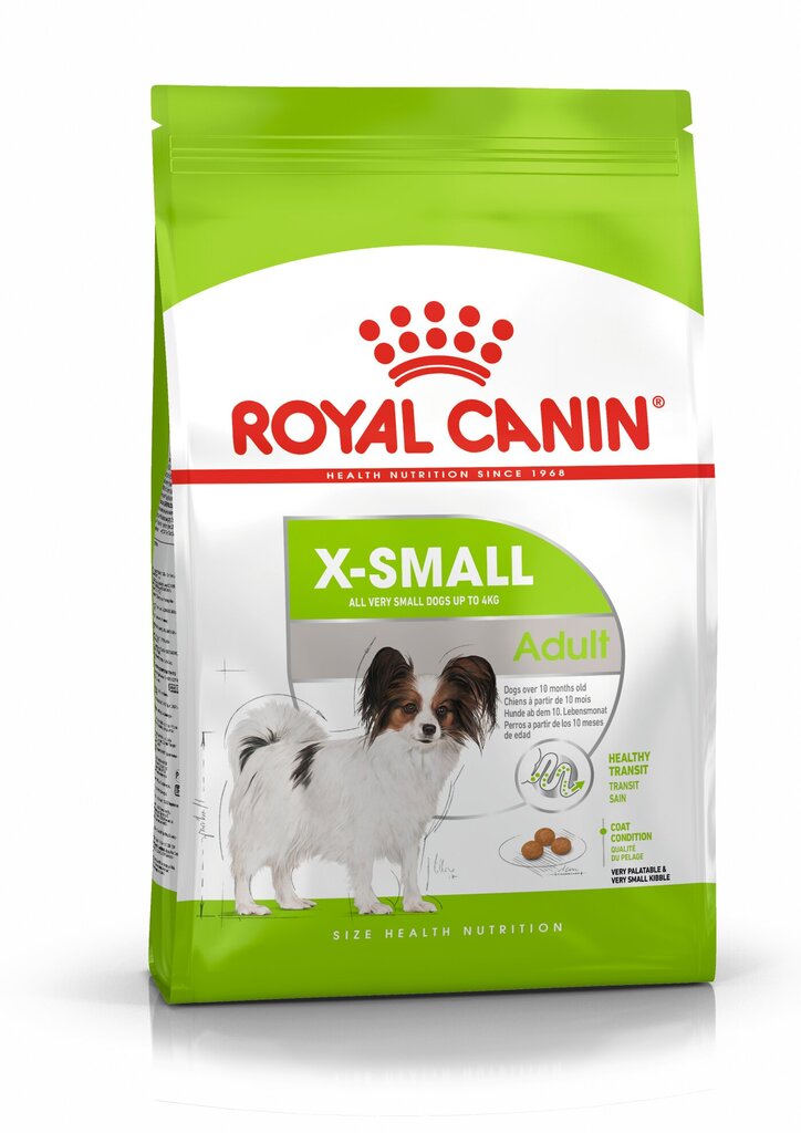 Royal Canin labai mažų veislių šunims X-Small Adult, 1,5 kg цена и информация | Sausas maistas šunims | pigu.lt