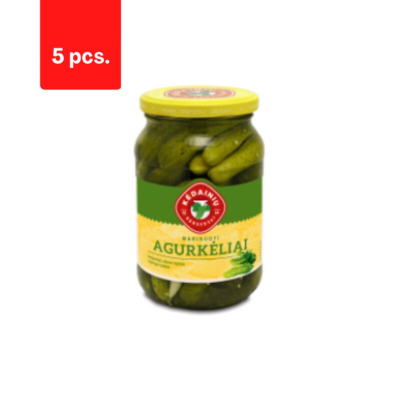 Marinuoti agurkėliai Kėdainių, 480 g / 250 g x 5 vnt. kaina ir informacija | Konservuotas maistas | pigu.lt