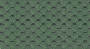 Bituminių čerpių rinkinys Hexagonal Rock H505GREEN, žalios spalvos цена и информация | Кровельные покрытия | pigu.lt