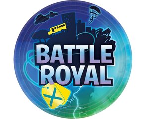 Vienkartinės popierinės lėkštės Battle Royal 22,8 cm, 8 vnt. kaina ir informacija | Vienkartiniai indai šventėms | pigu.lt