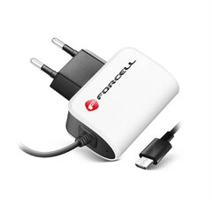 Зарядное устройство FORCELL Micro USB Universal 1A, белое цена и информация | Зарядные устройства для телефонов | pigu.lt