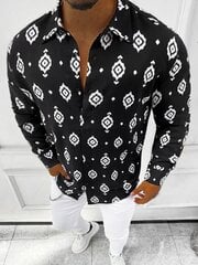 Marškiniai vyrams E/9000/6-743835, juodi цена и информация | Рубашка мужская | pigu.lt