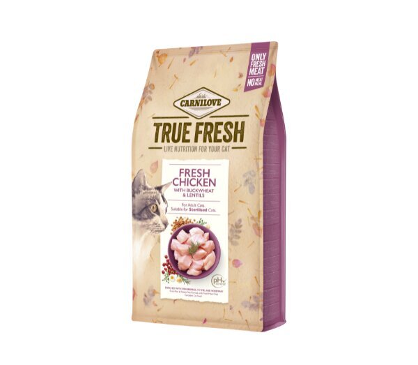 Carnilove True Fresh Cat Chicken visavertis maistas katėms 340g цена и информация | Konservai katėms | pigu.lt