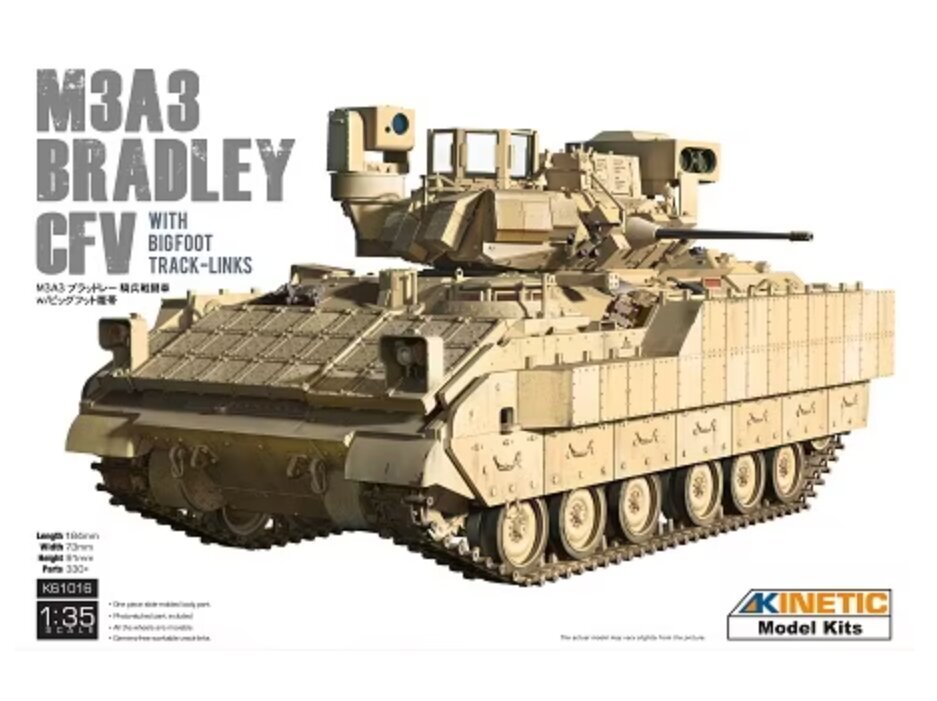 M3A3 Bradley CFV su Bigfoot Track-Links (plastikinis modelis) 1/35, 61016 цена и информация | Konstruktoriai ir kaladėlės | pigu.lt