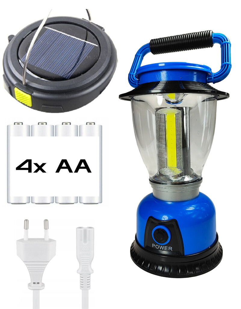 XL lempa ir Powerbank 2in1 Tourist Camping Solar, USB ir 230V цена и информация | Žibintai ir prožektoriai | pigu.lt