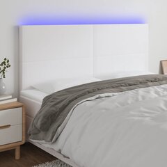 Изголовье со светодиодом, белое, 200x5x118/128 см цена и информация | Кровати | pigu.lt