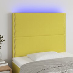 Galvūgalis su LED, Audinys, 100x5x118/128cm, žalia цена и информация | Кровати | pigu.lt