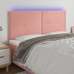 Изголовье со светодиодом, розовое, 200x5x118/128 см цена и информация | Кровати | pigu.lt