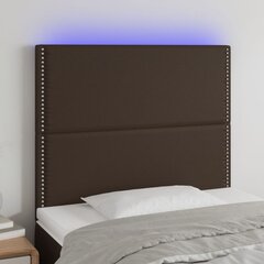 Galvūgalis su led, rudos spalvos, 90x5x118/128 cm kaina ir informacija | Lovos | pigu.lt