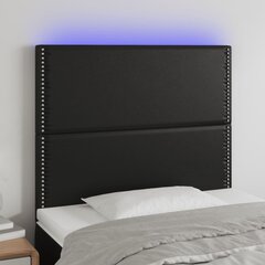 Galvūgalis su led, juodas, 100x5x118/128cm kaina ir informacija | Lovos | pigu.lt