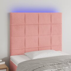 Изголовье со светодиодом, розовое, 80x5x118/128 см цена и информация | Кровати | pigu.lt
