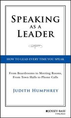 Speaking As a Leader - How to Lead Every Time You Speak...From Board Rooms to Meeting Rooms, From Town Halls to Phone Calls kaina ir informacija | Ekonomikos knygos | pigu.lt