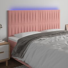 Galvūgalis su led, rožinis, 180x5x118/128cm kaina ir informacija | Lovos | pigu.lt