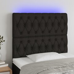 Galvūgalis su led, juodas, 90x7x118/128cm kaina ir informacija | Lovos | pigu.lt