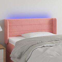 Изголовье со светодиодом, розовое, 103x16x78/88 см цена и информация | Кровати | pigu.lt