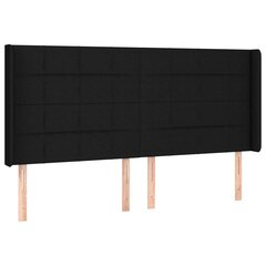 Galvūgalis su led, juodas, 163x16x118/128cm kaina ir informacija | Lovos | pigu.lt