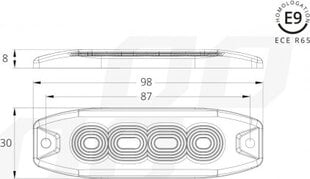 Įspėjamasis LED žibintas Amio IP67 цена и информация | Фонари и прожекторы | pigu.lt