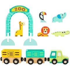 Деревянная тематическая доска Tooky Toy с зоопарком цена и информация | Развивающие игрушки | pigu.lt
