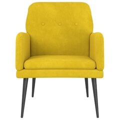 Krėslas vidaXL, Aksomas, 62x79x79cm, geltona цена и информация | Кресла в гостиную | pigu.lt
