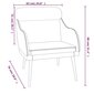 Krėslas vidaXL, Aksomas, 63x76x80cm, šviesiai pilka kaina ir informacija | Svetainės foteliai | pigu.lt