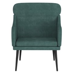 Krėslas vidaXL, Aksomas, 63x76x80cm, tamsiai žalia цена и информация | Кресла в гостиную | pigu.lt