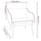 Krėslas vidaXL, Aksomas, 63x76x80cm, kreminė spalva kaina ir informacija | Svetainės foteliai | pigu.lt