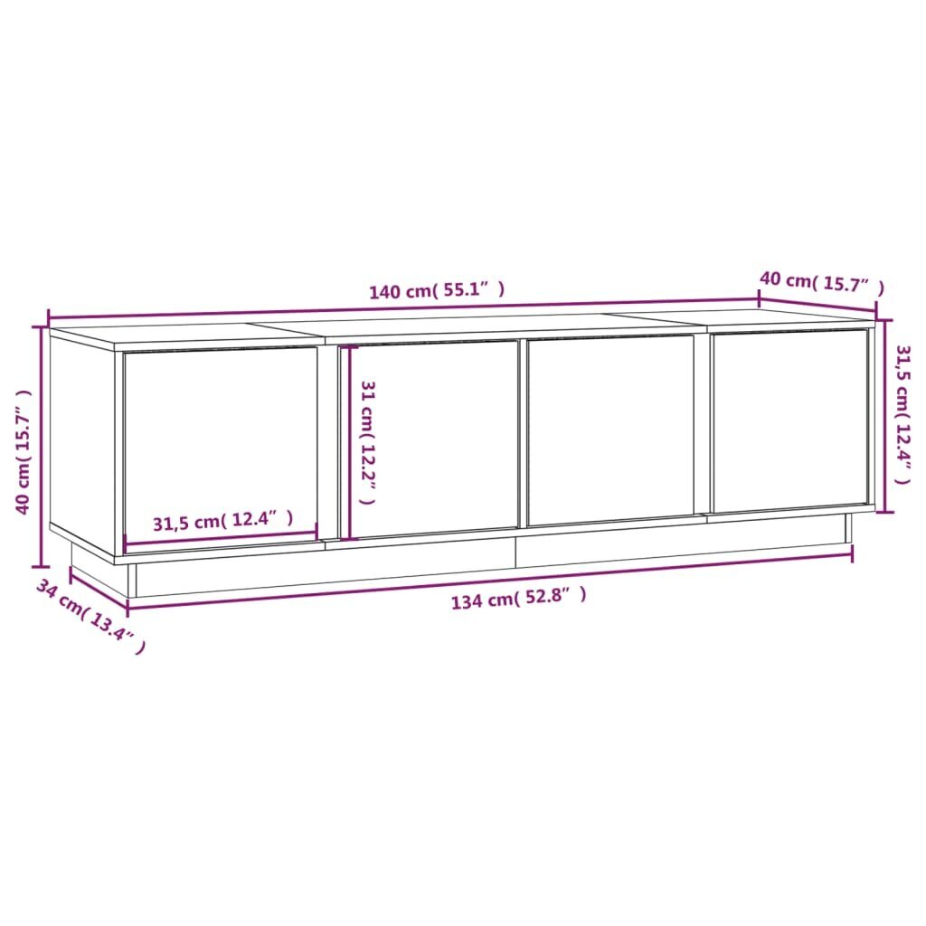 Televizoriaus spintelė vidaXL 140x40x40cm kaina ir informacija | TV staliukai | pigu.lt