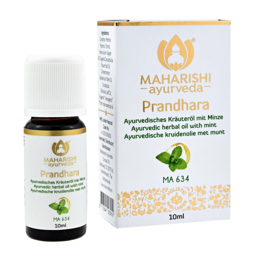 Vaistažolių ir mėtų aliejus Prandhara Ayurvedic, Maharishi Ayurveda, 10 ml kaina ir informacija | Eteriniai, kosmetiniai aliejai, hidrolatai | pigu.lt