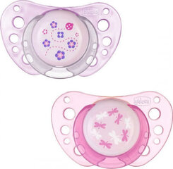 Čiulptukas Chicco Physio Air Rubber Pacifier Rose 0-6 mėn+, 2 vnt. kaina ir informacija | Čiulptukai | pigu.lt