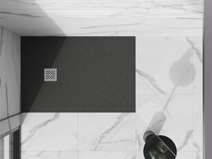 Прямоугольный душевой поддон Mexen Stone+ с сифоном, Антрацит, 140x70,80,90,100 см цена и информация | Душевые поддоны | pigu.lt