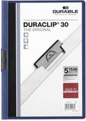 Папка-портфолио Durable Duraclip 30, темно-синяя, A4, 25 шт. цена и информация | Канцелярские товары | pigu.lt