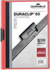 Папка-портфолио Durable Duraclip 60, красная / прозрачная, A4, 25 шт. цена и информация | Канцелярские товары | pigu.lt