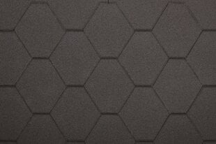 Bituminių čerpių rinkinys Hexagonal Rock H550BLACK, juodos spalvos цена и информация | Кровельные покрытия | pigu.lt