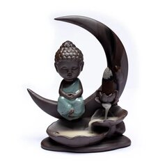 Atbulinio smilkimo krioklio efekto laikiklis Backflow Buddha on Moon, 16,5 x 13 x 6 cm цена и информация | Ароматы для дома | pigu.lt