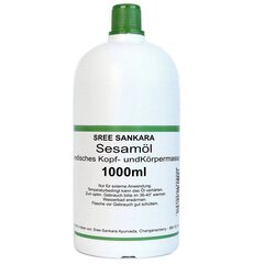 Juodojo ir baltojo sezamo aliejus Sree Sankara, 1000 ml цена и информация | Кремы, лосьоны для тела | pigu.lt