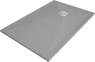 Прямоугольный душевой поддон Mexen Stone+ с сифоном, серый, 100x70,80,90 см цена и информация | Душевые поддоны | pigu.lt