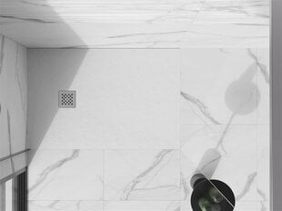 Stačiakampis dušo padėklas Mexen Stone+ su sifonu, White, 110x70,80,90 cm kaina ir informacija | Dušo padėklai | pigu.lt