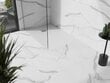 Stačiakampis dušo padėklas Mexen Stone+ su sifonu, White, 80x70 cm kaina ir informacija | Dušo padėklai | pigu.lt