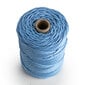 Makrame virvė pynimui 3mm 200m ilgio 3 gijų sukta medvilninė virvutė Okeano Mėlyna kaina ir informacija | Nėrimo priemonės | pigu.lt