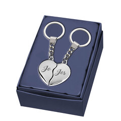 Брелок для ключей для пары "Его и Ее", серебро цена и информация | Брелоки | pigu.lt