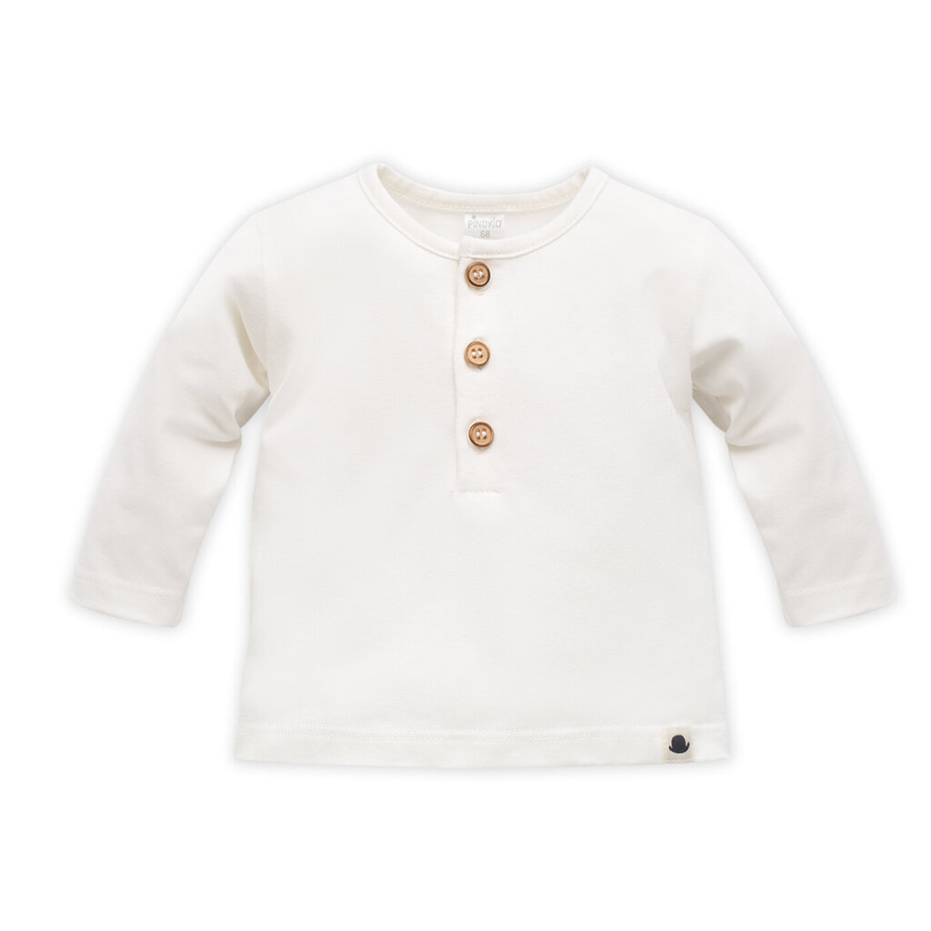 Marškinėliai kūdikiams Pinokio POLO LS CHARLIE 1-02-2205-01-1122, balti kaina ir informacija | Marškinėliai kūdikiams | pigu.lt