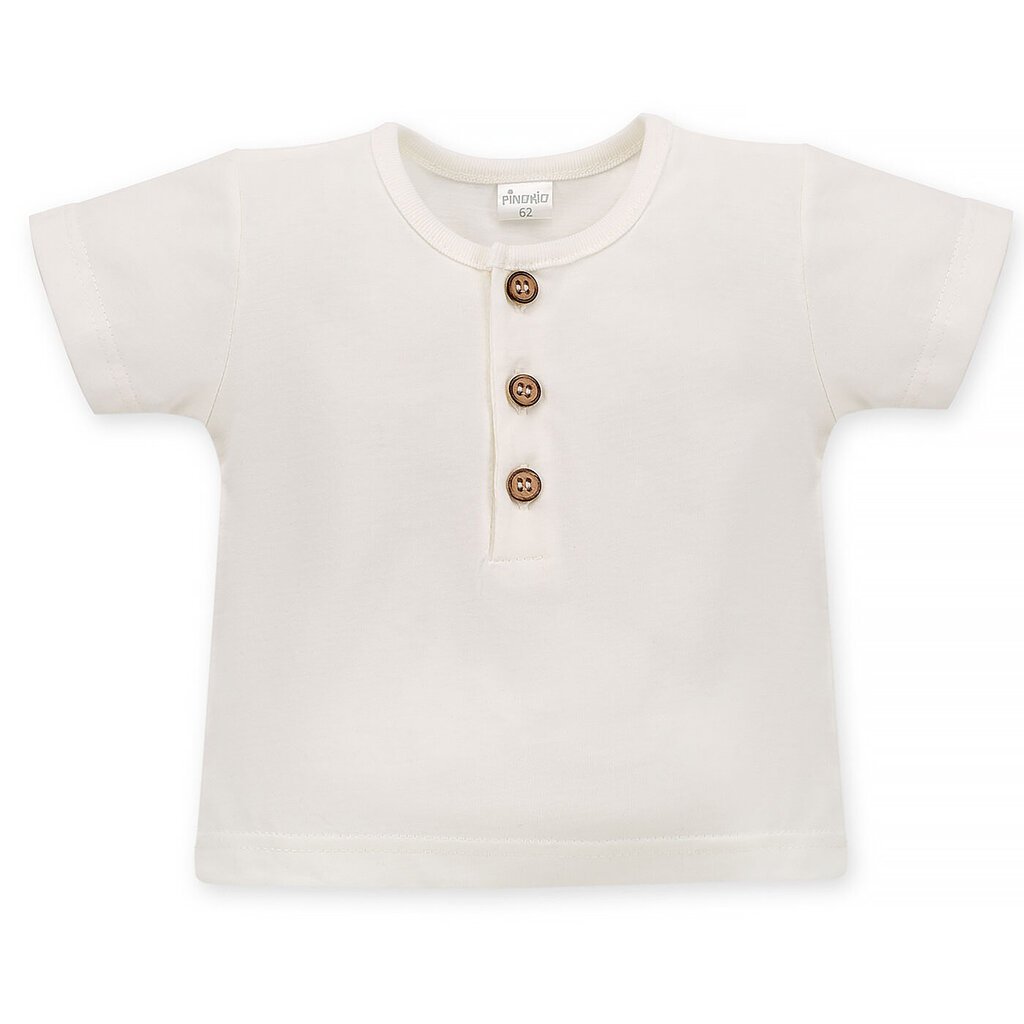 Marškinėliai kūdikiams Pinokio 1-02-2202-440-104EC, balti kaina ir informacija | Marškinėliai kūdikiams | pigu.lt