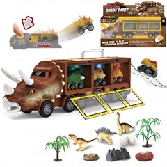 Sunkvežimis su paleidimo įtaisu ir automobiliais „Dinozauras“, Woopie kaina ir informacija | Žaislai berniukams | pigu.lt